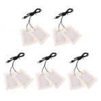 Dioche 5 adet USB ısıtma pedi, elektrikli kumaş, ısıtma pedi, rahat taşınabilir termal ped, boyun, sırt, karın, bel ısıtma için