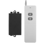 Dioche Kablosuz kumanda, DC 12 V 2 kanallı kablosuz 3 km uzaktan kumandalı anahtar sistemi verici + alıcı Gösterge ışıkları, TV, motor, fan, kamera için