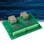 Dioche RJ45 Ethernet Konektörü Kesme Kartı Çift Ağ Bağlantı Noktası Giriş Vidalı Braketli Terminal Kartı, Hızlı Aktarım, Geniş Uygulama
