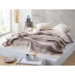 Dionisos Home Tekstil Çizgili Müslin Yorgan %100 Pamuk 9 Kat Müslin Yatak Örtüsü 220X240 - Bej - Açık Kahve - 220 x 240 cm