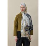 diorel Chain Garden Vual İpek Şal Siyah-Gold
