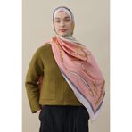 diorel Elegant Links Vual İpek Şal Pembe