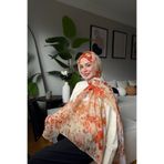 diorel Fresh Bloom Koton Şal-Turuncu