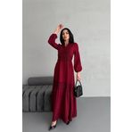 Dip Moda kadın atlas kumaş dantel detaylı elbise DPMS2517