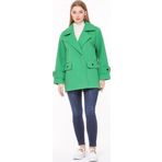Dip Moda kadın kısa yün kaşe kaban DPPLTN04 - Benetton Yeşili