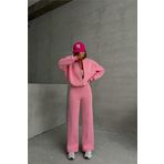 Dip Moda kadın şardonlu üç iplik eşofman takımı GTS018 - Pembe