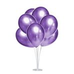 Dipak 7'li Balon Standı+7 Adet Metalik Balon Mor