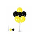 Dipak 7'li Balon Standı+7 Adet Metalik Balon Sarı/Siyah