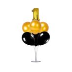 Dipak Gold/Siyah Renk 1 Yaş Balon 1 Adet Balon Standı