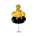 Dipak Gold/Siyah Renk 2 Yaş Balon 1 Adet Balon Standı