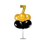 Dipak Gold/Siyah Renk 7 Yaş Balon 1 Adet Balon Standı