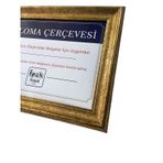 Diploma Çerçevesi - Hakiki Camlı Ürün - 25x35,2 Boyutta Gold Renk