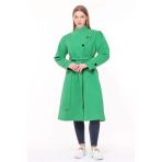 Dipmoda kadın midi oversize yün kaşe kaban DPPLTN03 - Benetton Yeşili