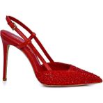 Dire Kırmızı Süet Kadın Stiletto & Abiye
