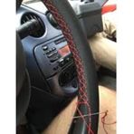 Direksiyon Kılıfı Deri Dikişli Dikmeli Direksiyon Kılıfı bej