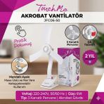 Direkstoktan 🌀 Touch Me Akrobat Masaüstü ve Mandallı Vantilatör - Her Yere Sığan Serinlik! - Kırmızı