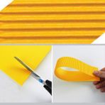 Direkt-Al Hobi Kartonu Folıa Oluklu 300 gr Kalın 50X70 cm - Sarı