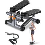 Direnç Lastikli Mini Stepper Egzersiz Aleti -Kaymaz Pedallı Kardiyo Cihazı