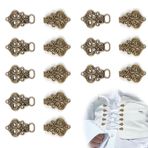 Dirndl Toka, 16 Adet (8 Çift) Dirndl Önlüğü için Toka, Metal Korse Kancalı Dirndl Kancası, Kancalı ve Halkalı, Kapüşonlular, Kazaklar, Elbiseler, Üniformalar için Metal Dikiş Düğmeleri