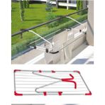 Dirsekli Balkon Kurutmalık Siyah - Balkon Askısı Çamaşırlık Balkon Demirinde Çamaşır Kurutma