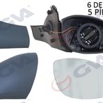 Dış Dikiz Aynası Sağ Vectra B 96 Elektrikli Isıtmalı Konveks 5 Fiş Vm-166ehr 1428718