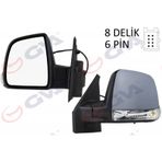Dış Dikiz Aynası Sol Doblo 11 Elektrikli Sinyalli Astarlı Tek Camlı Konveks 6 Fiş Vm-668ehpl