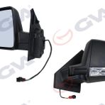 Dış Dikiz Aynası Sol Doblo 11 Elektrikli Sinyalli Siyah Kapaklı Tek Cam Konveks 6 Fiş Vm-668ehl