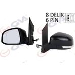Dış Dikiz Aynası Sol Focus Iı 08 11 Elektrikli Isıtmalı Sinyalli Asferik 6 Fiş Vm-6304Ehal Kapaklı