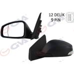 Diş Dikiz Aynasi Sol Megane-Fluence 08 Elektrikli Isitmali Sinyalli Sensörlü Asferik 9 Fiş VM-6138EHSAL Gnzrz