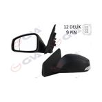 Dış Dikiz Aynası Sol Megane-Fluence 08 Elektrikli Isıtmalı Sinyalli Sensörlü Asferik 9 Fiş Vm-6138Ehsal