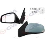 Diş Dikiz Aynasi Sol Megane-Fluence 08 Elektrikli Isitmali Sinyalli Sensörlü Isitmali Astarli Asferik 9 Fiş VM-6138EHPSAL Gnzrz