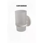 Diş Fırçalık Cam Bardaklı Beyaz Renk