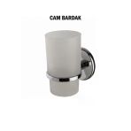 Diş Fırçalık Cam Bardaklı Krom Renk