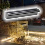 Dış havuzlar için büyük şelale – Şelale kiti, 99 cm PVC konektörlü serbest düşme, bahçe çeşmeleri ve kaya alanları için – Sağlam tasarım, temizlenmesi kolay, ışık olmadan