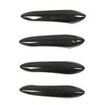Dış kapı Kolu Kapak Seti F06 F07 F10 M5 M6 LHD Arabalar Için Gerçek Karbon Fiber üst Düzey Dekorasyon (sensörle) (Sensör olmadan)