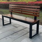Dış mekan bahçe bankı, metal park bankı, sırtlıklı masif ahşap, latalı koltuk, 2 3 kişilik Loveseat sandalyeler, avlu, sundurma, çimen, balkon, arka avlu, veranda, bank, galvanizli çerçeveli mobilya