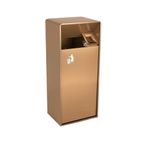 Dış mekan çöp kovası Dış Mekan Çöp Kovası Dış Mekan Çöp Sepeti Yan Açılışlı Kare Metal Çöp Sepeti, Küllüklü Modern Ticari Çöp Sepeti 19L/40L Atık Kabı (Büyük)