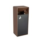 Dış mekan çöp tenekesi Dış Mekan Çöp Kovası Dış Mekan Çöp Kovası İki Renkli Kare Metal Çöp Kovası, Küllüklü Modern Ev Ticari Çöp Kovası 19L/40L Dış Mekan Çöp Kovası (Mediu
