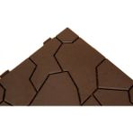 dış mekan dogaltas desen sert plastik yer karosu zemin döşemesi () 50 x 50 1 m2 (4 adet) - Kahverengi