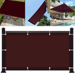 Dış mekan güneş tentesi, 8 x 10 m, su geçirmez, UV koruması, 4 halatlı, balkon, sera, çiçek bitkileri için ideal, kırmızı şarap