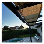 Dış Mekan Güneşlik Tente UV Dayanıklı Pergola Gölgelik Örtüsü Kumaş Su Geçirmez Tente Bahçe ve Güverte için Halkalı - 0,7 x 7 m (27,6 inç x 23 inç)
