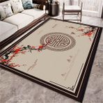 Dış Mekan Halı 200x260CM Aşınmaya Dayanıklı Kırmızı Dal Desenli Halı Oturma Odası için Solmaz Oryantal Tasarım Şık Ev Dekorasyonu Küçük Kilimler ve Paspaslar