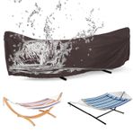 Dış Mekan Hamak Yağmur Örtüsü Su Geçirmez Bahçe Kamp Salıncak Hamak için Yedek Kapak Standlı Çift Hamak Boyutu: 420D 285x80x17cm Renk: Kahve