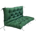 Dış mekan için tezgah minderi koltuk minderi, yeşil, su geçirmez, veranda salıncakları için, 100 x 100 cm, rahat yastık, bahçe için iç ve dış mekan için