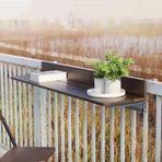 Dış Mekan Katlanır Yan Sehpa - Ayarlanabilir Balkon Korkuluk Asılı Masa Kompakt Taşınabilir Bar Masası Duvara Monte Yan Sehpa 60x27 cm (23,6"x10,6") Veranda ve Bahçe için