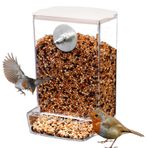 Dış mekan kuş yemi evi, kendinden doldurulabilir, otomatik kuş yemliği, çıkarılabilir, şeffaf yem evi, papağan, sinek kuşu, tavuk, balkon, çamaşır pencereleri için