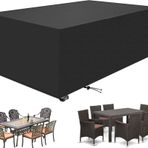 Dış Mekan Mobilya Örtüsü 210x70x90cm Ağır Hizmet Su Geçirmez Bahçe Mobilyaları Masa Sandalyeleri için Örtüleri 420D Oxford Kumaş Rattan Mobilya Örtüleri Dikdörtgen Mobilya için Ekstra Büyük Veranda