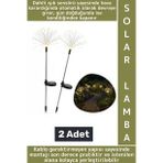 Dış Mekan Montajsız Kablosuz Rüzgar Yağmur Dayanıklı Saçak Model Sensörlü Solar Bahçe Lambası 2 Adet