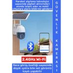 Dış Mekan Ofis İş Yeri Mobil Bildirim Hareket Algı 2.4Ghz Wi-Fi Güneş Enerjili Şık Güvenlik Kamerası