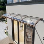 Dış Mekan Ön Kapı Kanopisi UV Dayanıklı Çatı Kaplama Yağmur Barınağı Sundurma Tente Barınağı Şeffaf Pencere Kapaklı Polikarbonat Malzeme 2,5 mm Kalınlık 80x180 cm/32 "x71"